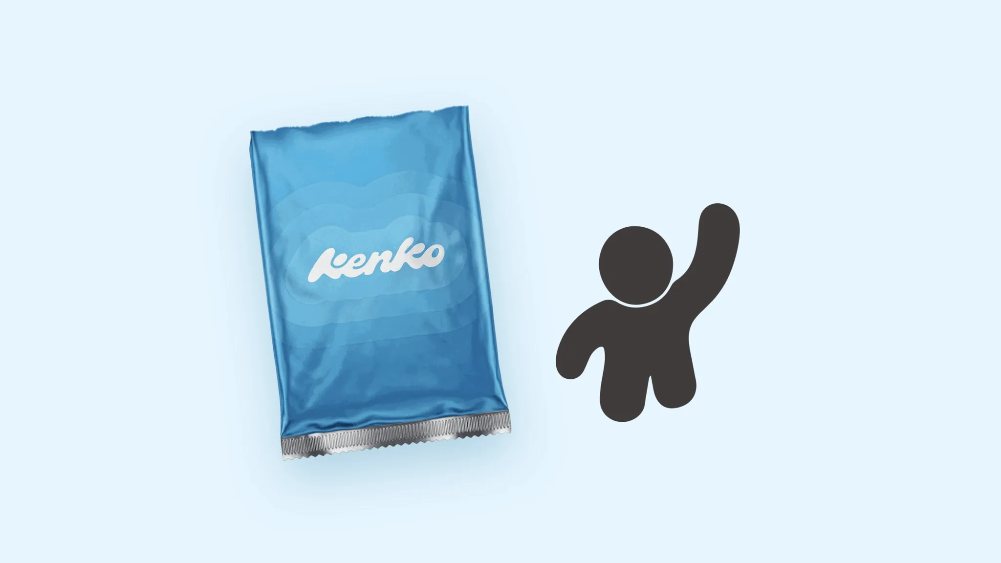 a kenko card pack and the waving mascot