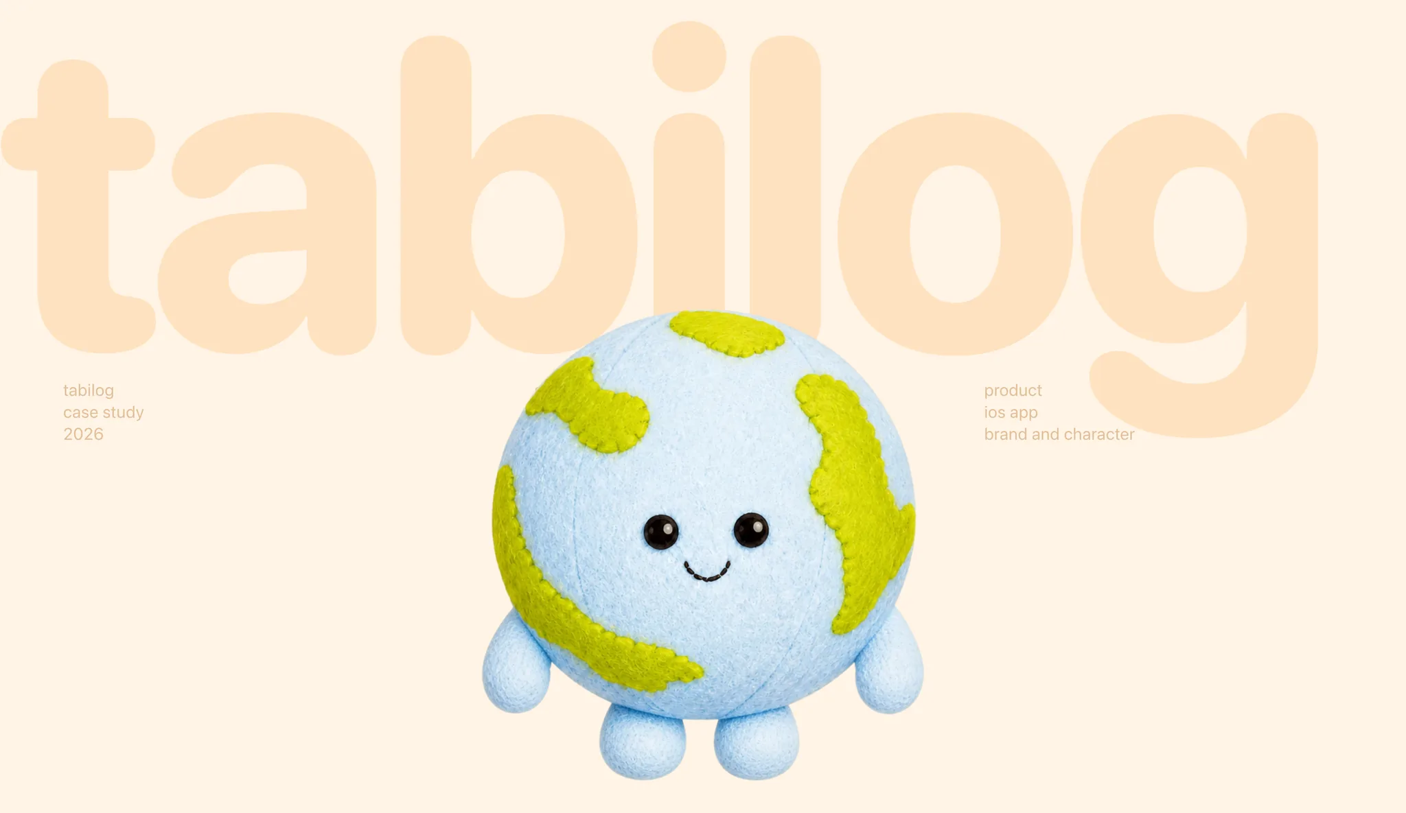 tabilog case study: the tabilog wordmark and the plush globe